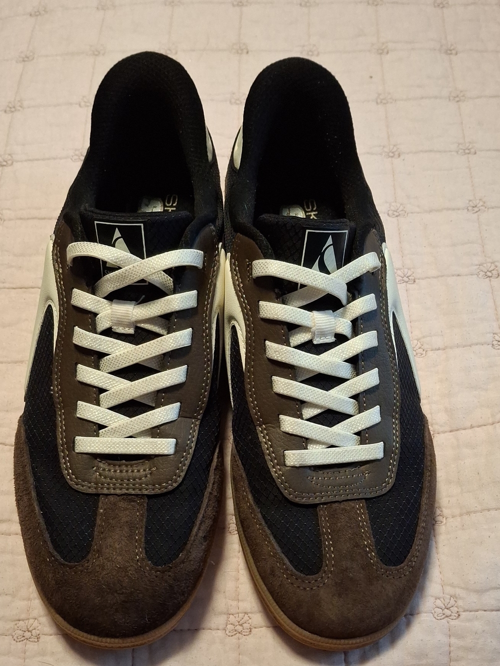 Skechers Brown, Black and White Athletic Sneakers